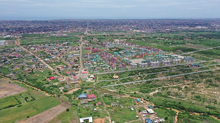 Government of Ghana Affordable Housing Project Aerial View