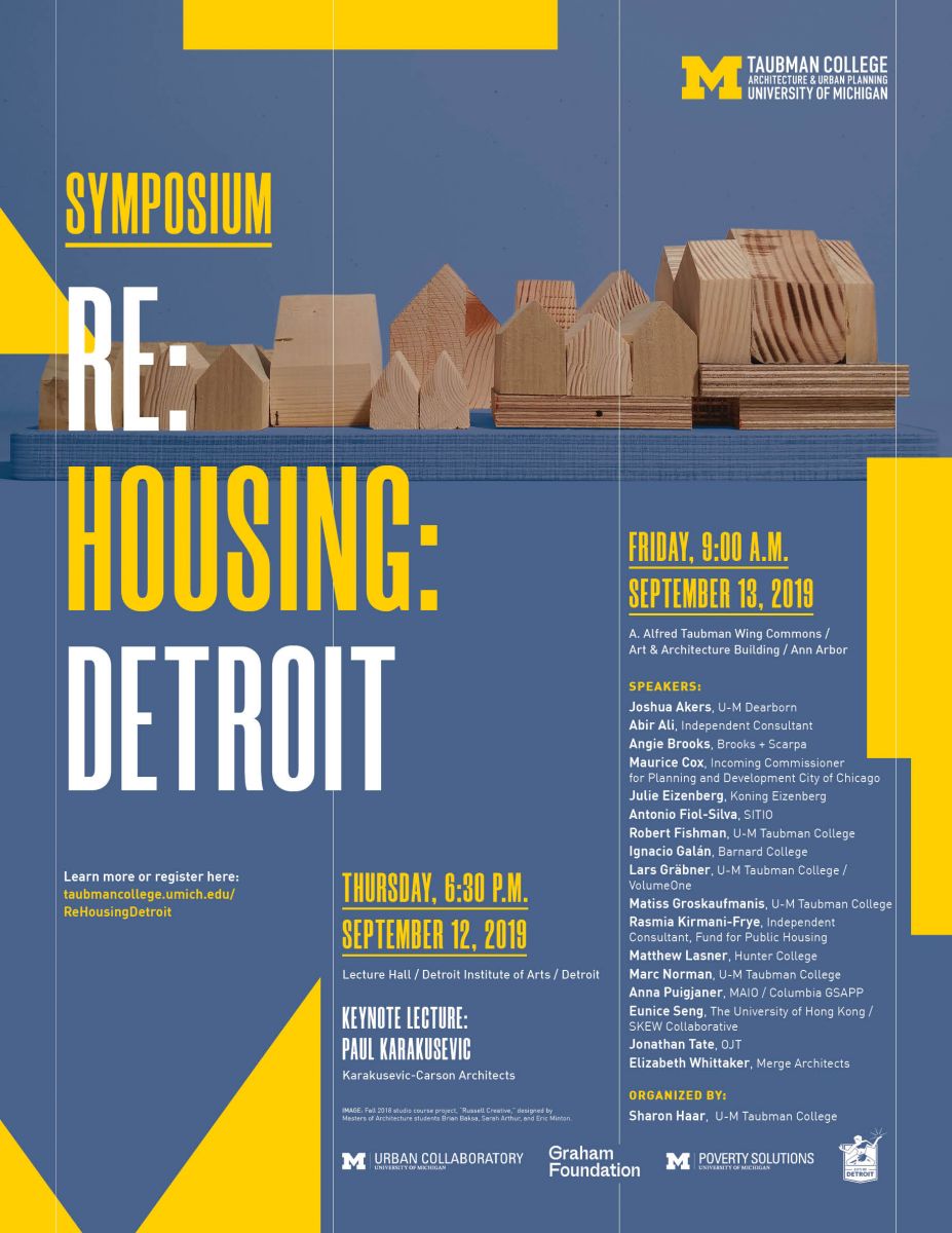 "Re Housing Detroit" Symposium Taubman College