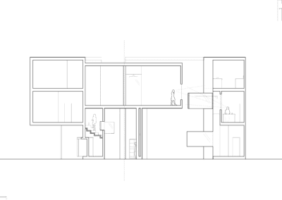 Section B elevation section render
