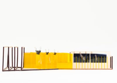 Side angle view of architecture model 1