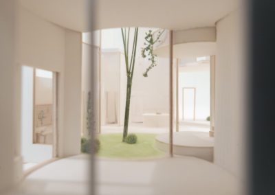 Interior view of the first floor of the architecture model
