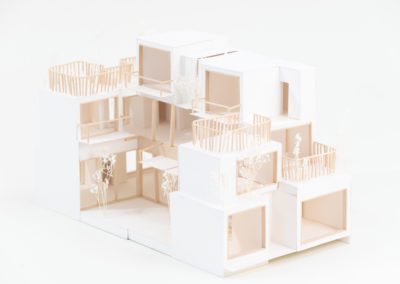 Architecture model with white background