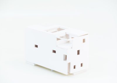 Architecture model with façade on