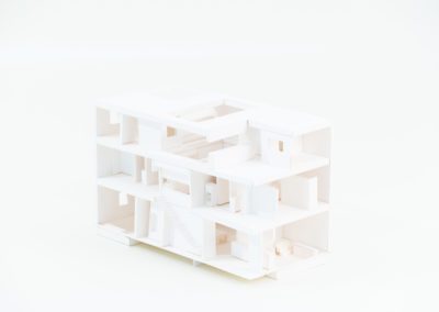 Architecture model with façade off