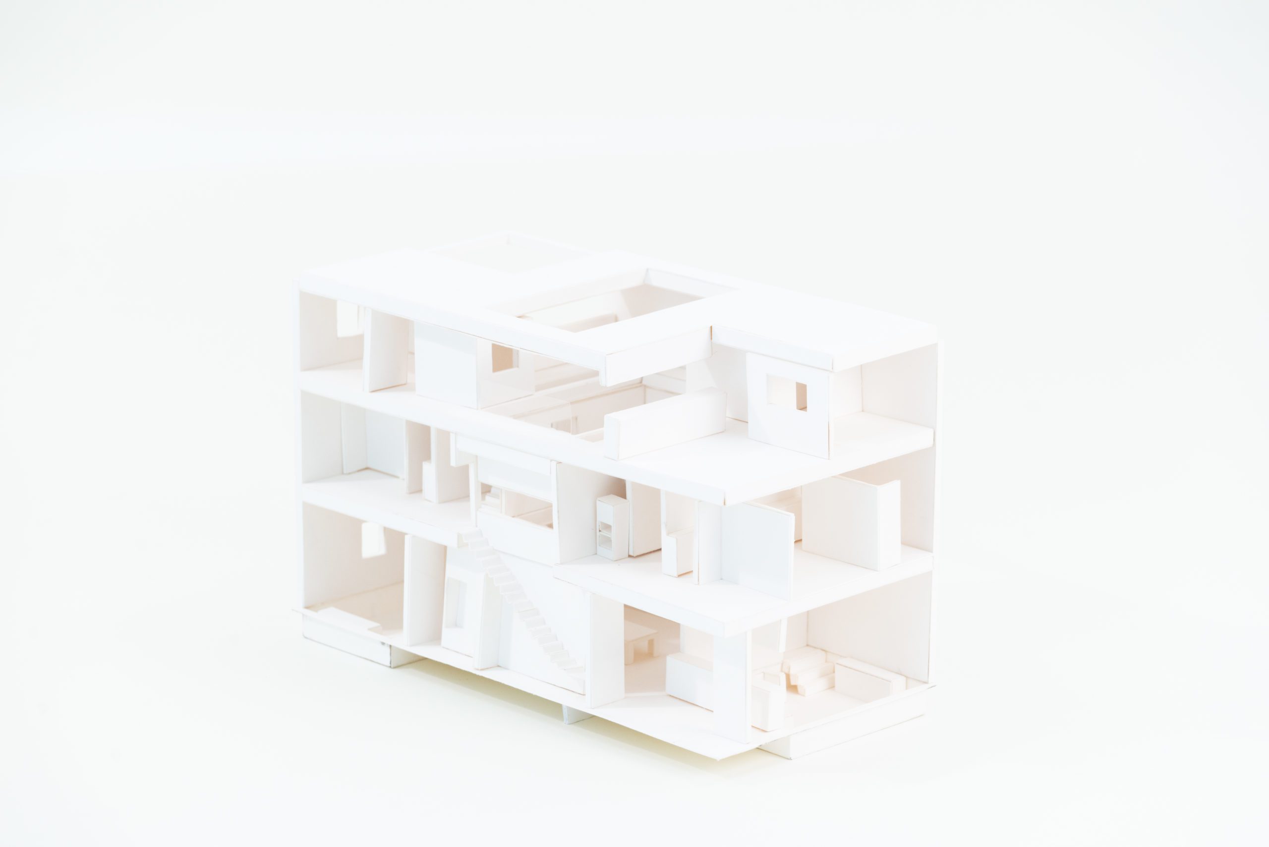 Architecture model with façade off