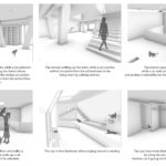 IStoryboard narrative with images from the interior of the architecture model