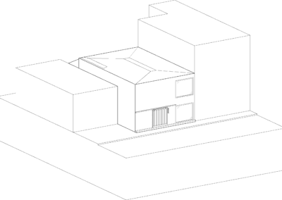 Exterior drawing of architecture model