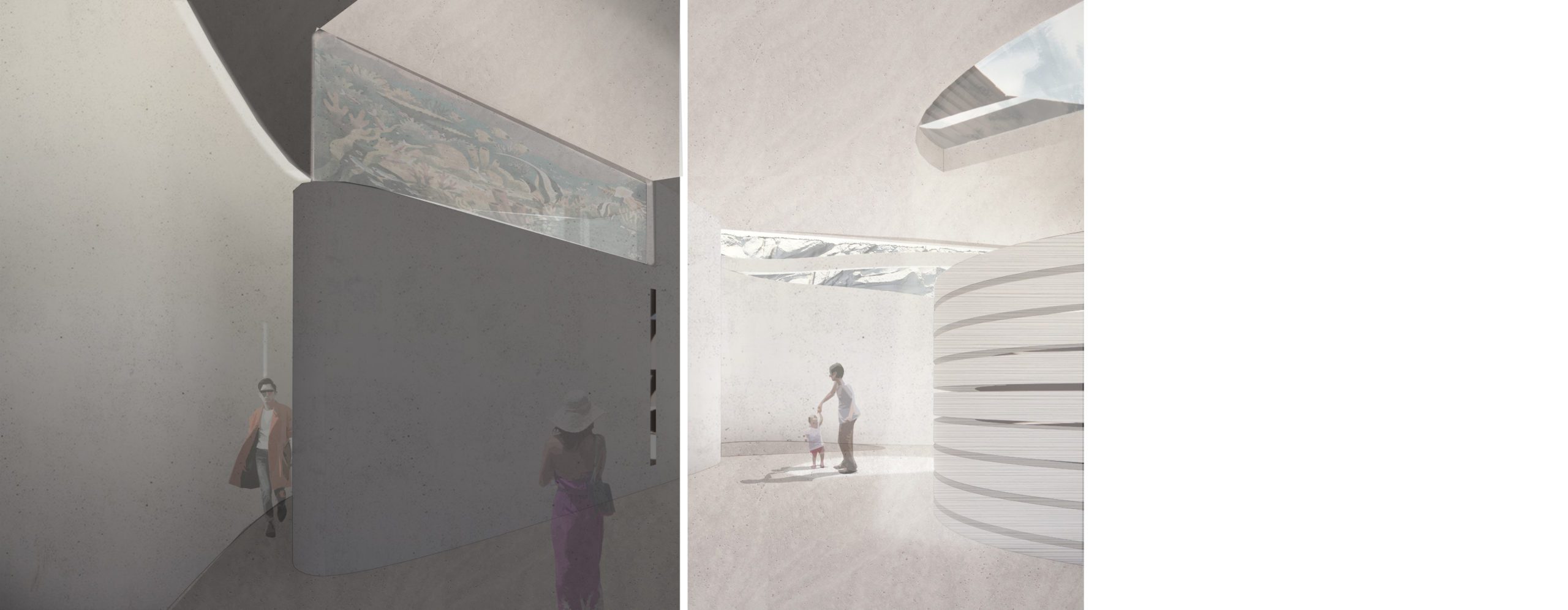 Interior renders of building