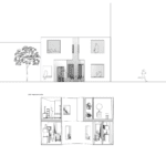 Elevations perspective of architecture model