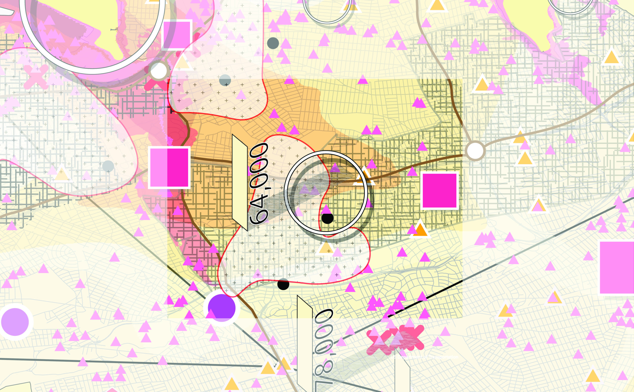 abstract regional area map