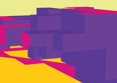 Pink, yellow and purple rectangle shapes