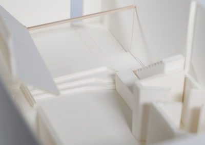 Interior detail look of architecture model
