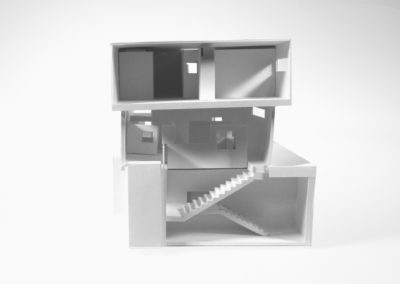 Elevation section of architecture model