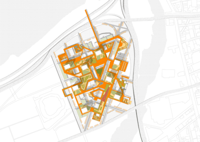 Map of master plan for architecture city complex