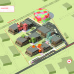 isometric areal site plan