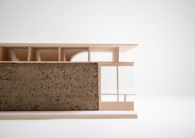 Detail Photograph of architecture model on white background