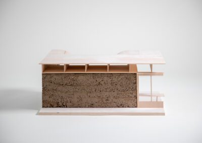 Detail Photograph of architecture model on white background