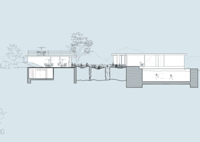 Section view two of architecture render