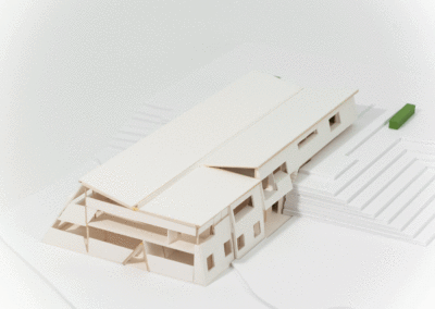 Architecture model photograph angle 6 with roof on