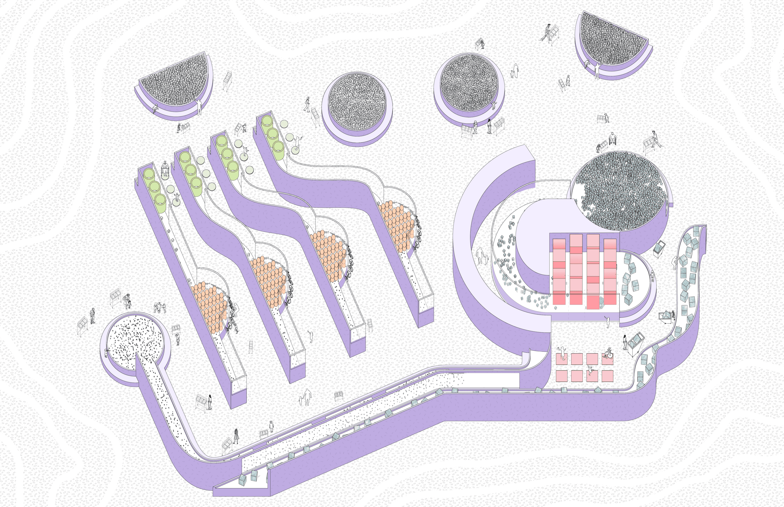 Areal view of architecture project