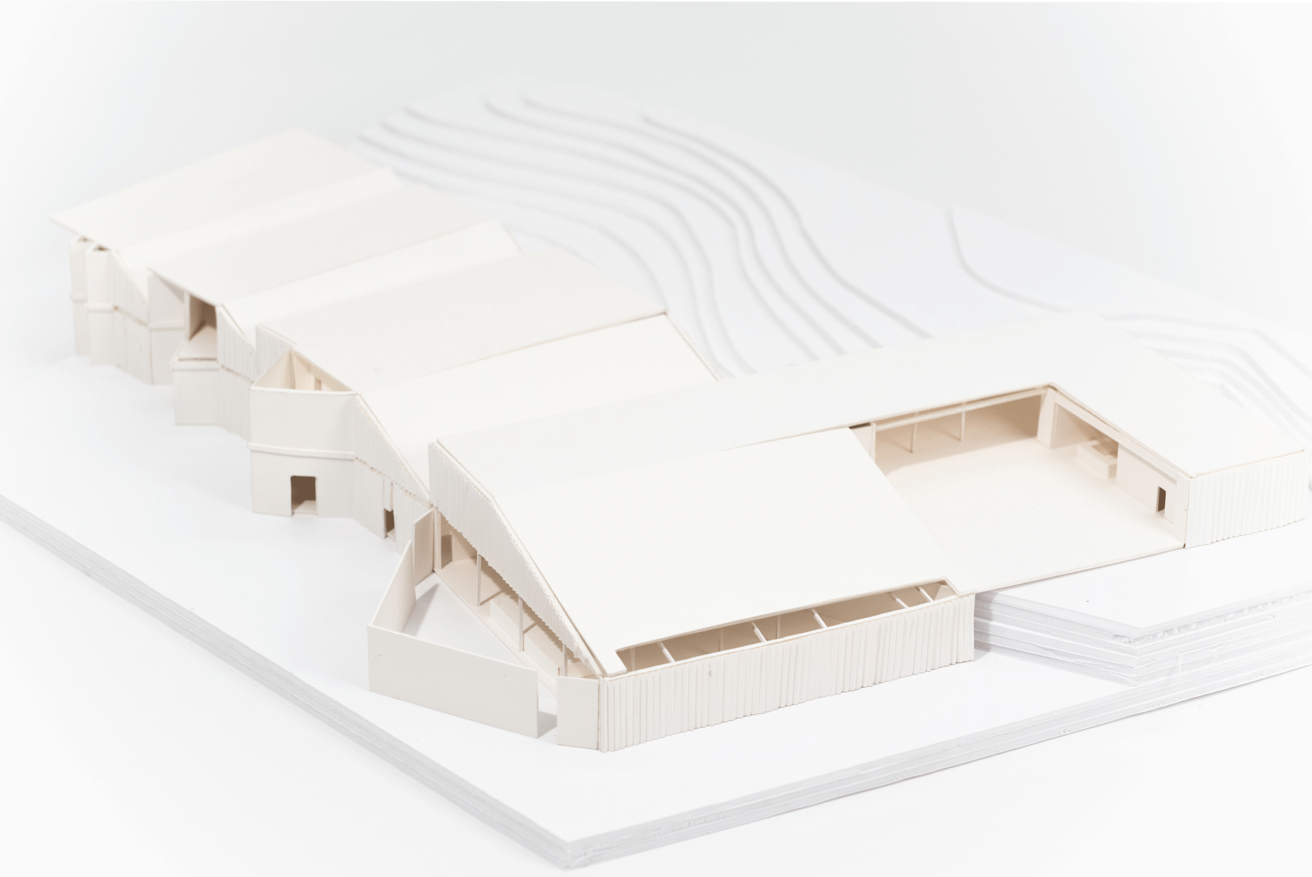 Gif of architecture model roof being removed and added