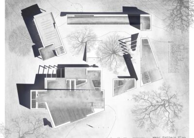 Site plan areal render of architecture project