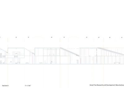 Long section diagram of architecture project