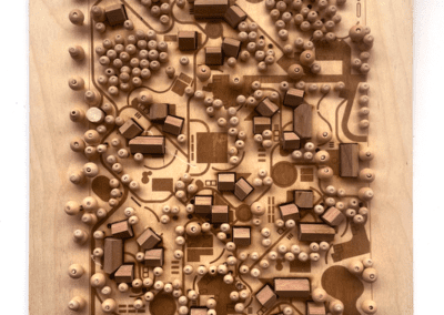 Full model CNC on wood of architecture project