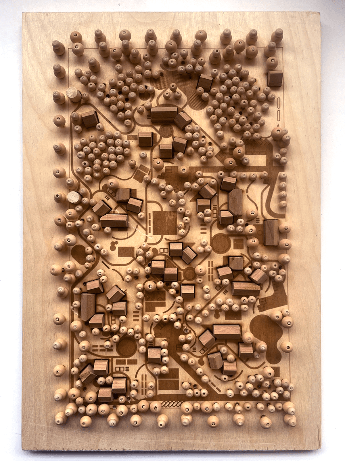 Full model CNC on wood of architecture project