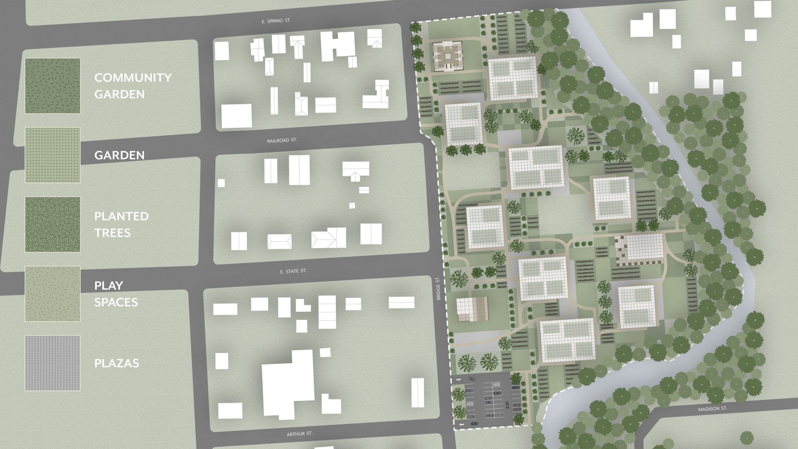 Site plan of architecture project