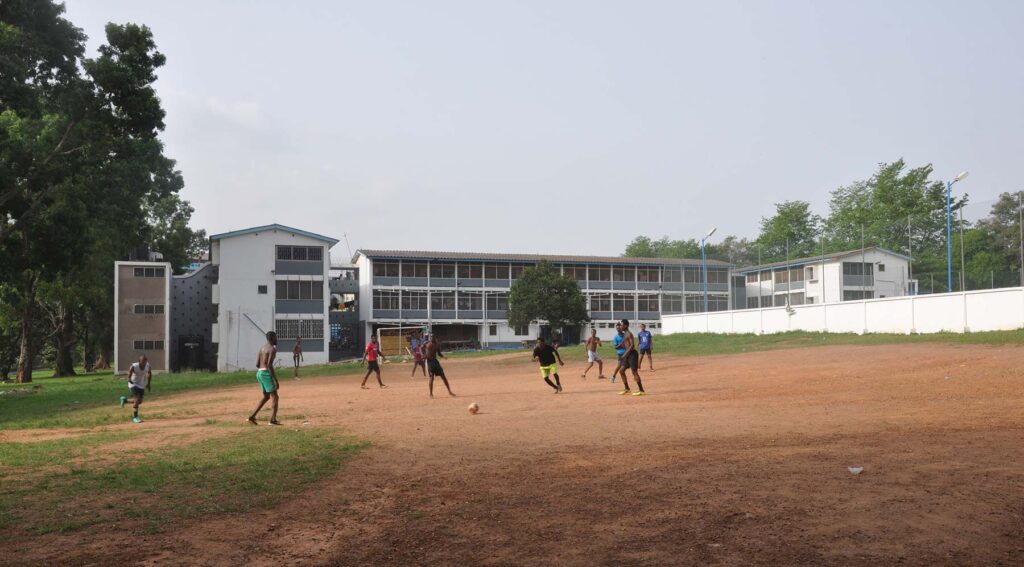 A football game on the KNUST campus.