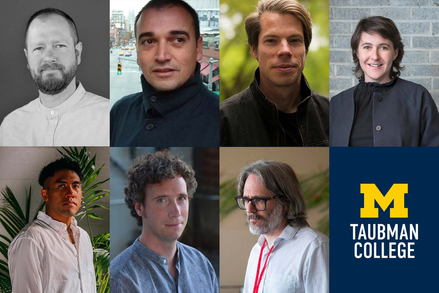 Portraits of Clutter, Jazairy, McGee, Sirota, Penarroyo, Rule, and Marshall