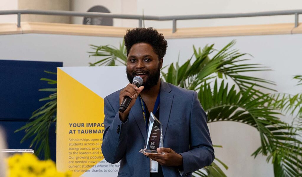 Christopher Locke speaking to the audience