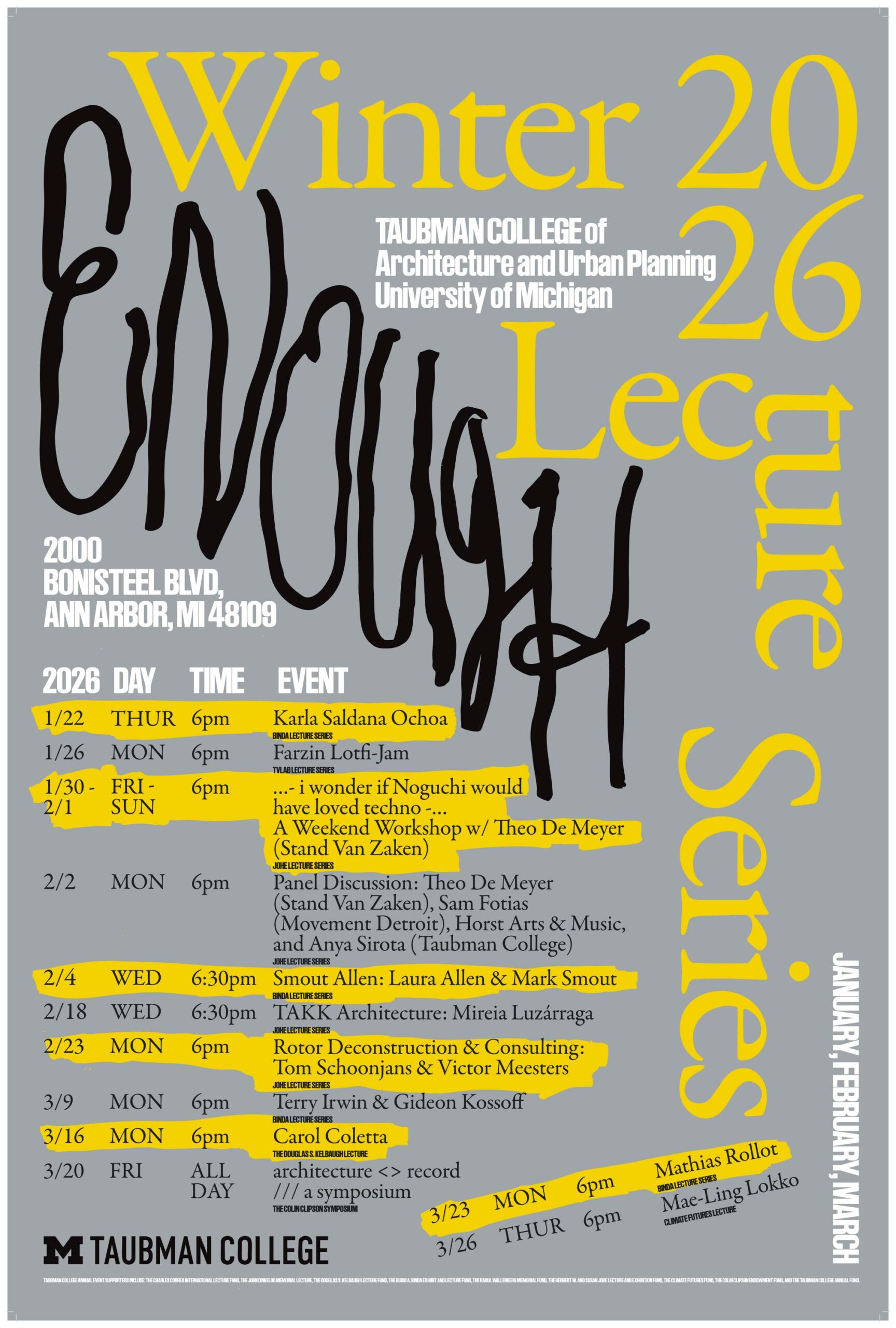 Winter 2026 Lecture Series Poster
