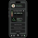 A phone showing the interface of an app created by a student