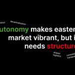 A slide from a slideshow discussing autonomy and structure in the Eastern Market