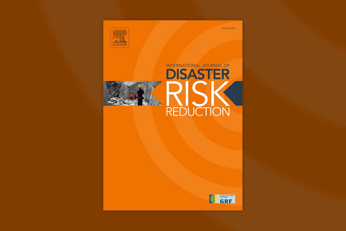 Orange cover of the International Journal of Disaster Risk Reduction