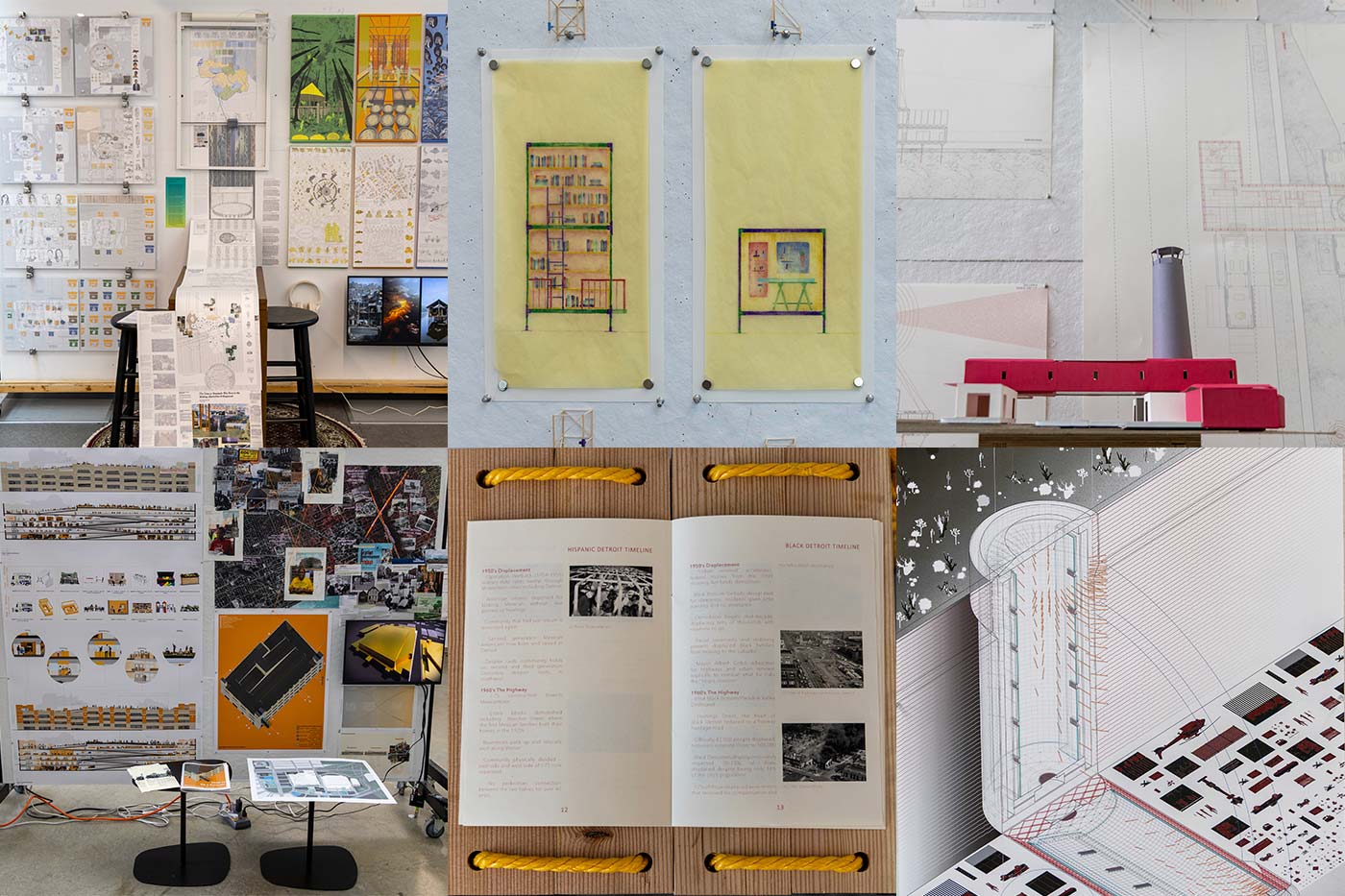 A combination of six images of the winning work from 2026 Wallenberg Studio Awards