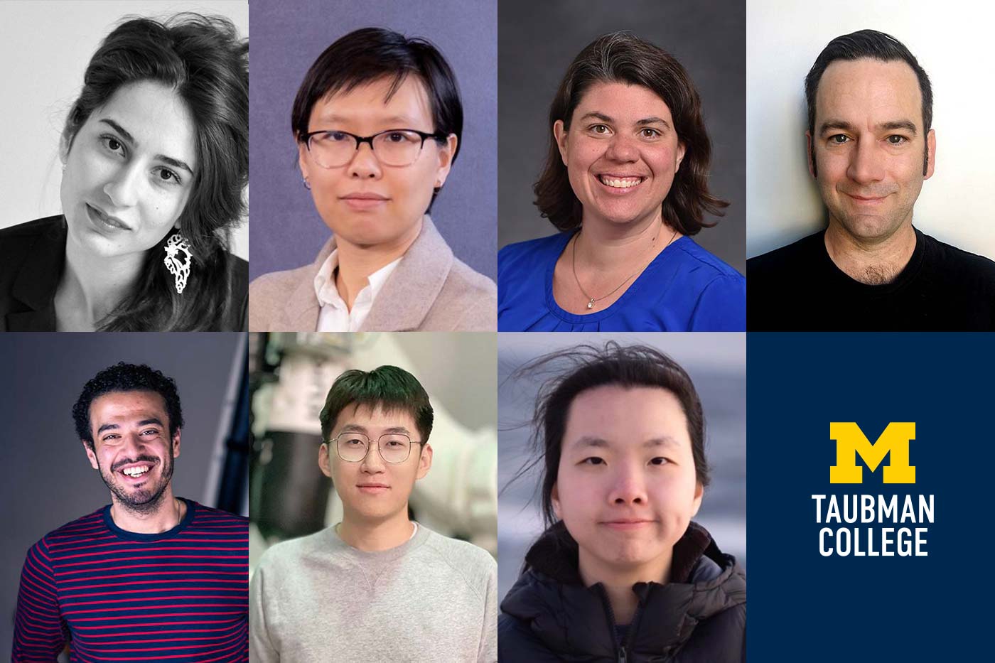 Portraits of Meibodi, Liang, Mills, Wizinsky, Lin, Kamhawi, and Qi