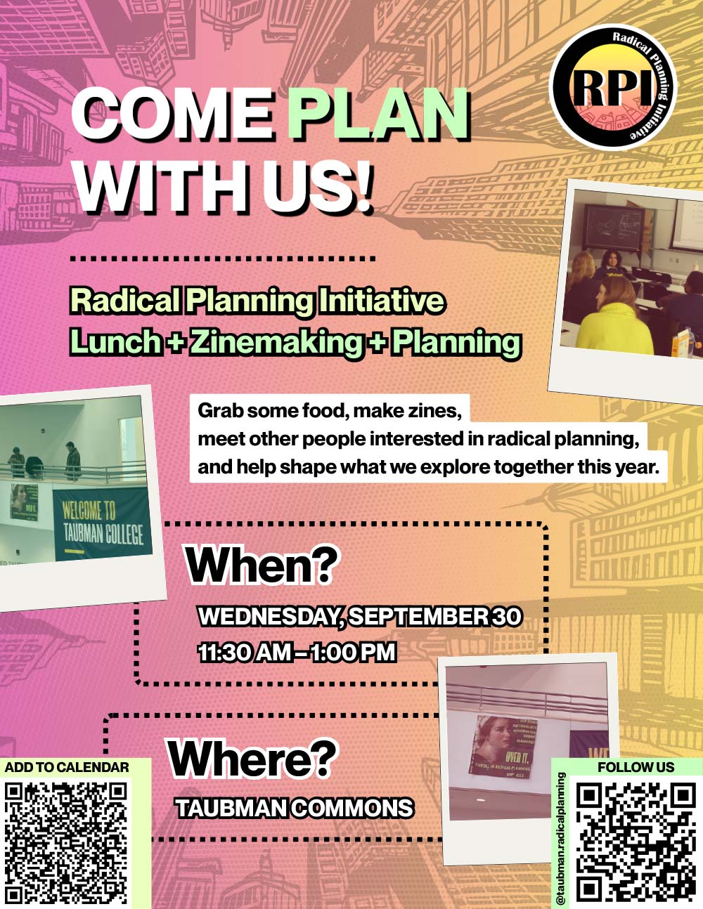 Radical Planning Initiative flyer