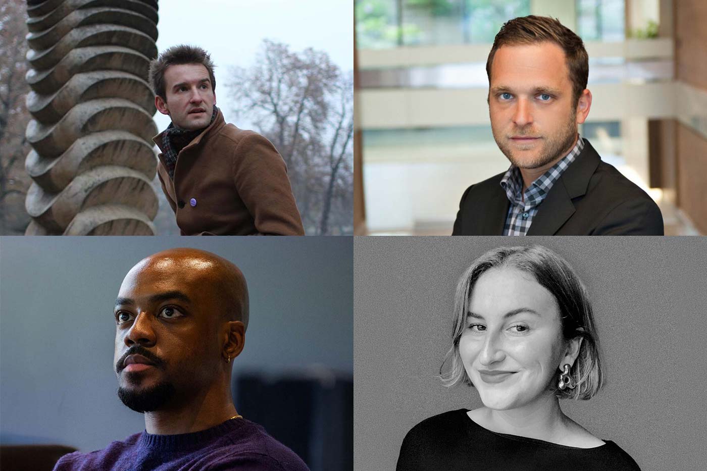 Portraits of Alexander Bala, Gabriel Schuchman, Justin Brazier, and Stephanie Rae Lloyd